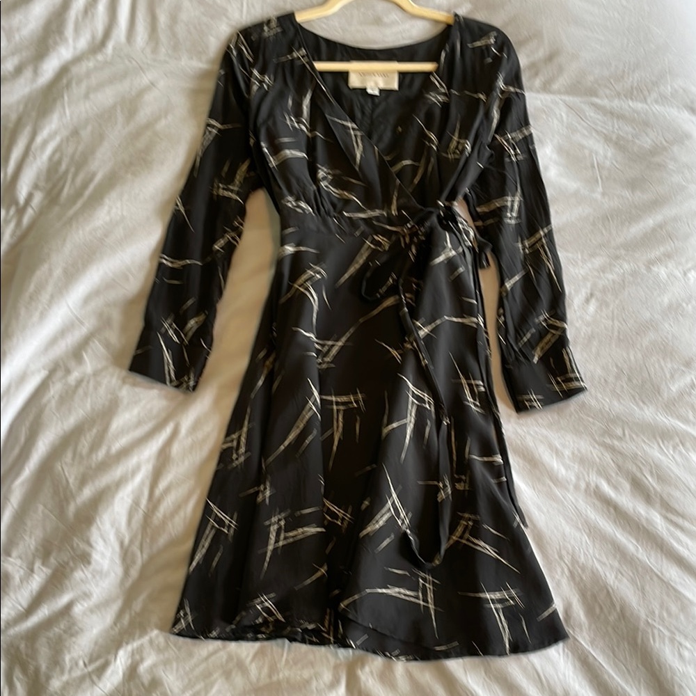 Elegant Black Wrap Dress